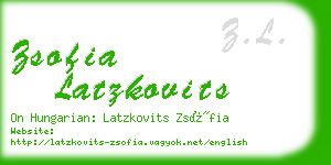 zsofia latzkovits business card